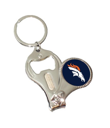 NFL Denver Broncos 3-in-1 Nailclipper Keychain