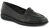 Womens/Ladies Black Leather Hush Puppies Casual Comfortable Shoes - Black - UK 3-8