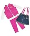 Uniform Skirts - Rocawear Turtleneck/Vest/Skirt/Leggings 4-Piece Outfit (Sizes 2T  4T) - fuschia, 3t