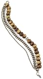 M.Cohen Handmade Designs skull Charm On Yak Bone and Sterling Silver Chains Bracelet