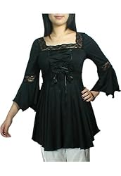 Gothic Romance Lace up Corset Top Black M