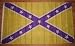 LSU colors- - REBEL FLAG - - Confederate flag - 3x5 ft - - Purple and Gold - - Louisa...