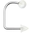 14 Gauge Clear Glow in the Dark Cone Lippy Loop Labret
