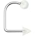 14 Gauge Clear Glow in the Dark Cone Lippy Loop Labret