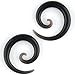 Pair of Glass Micro Spirals: 8g Black