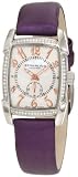 Stuhrling Original Women's 163A.121Q2 Classique Carnegie Rose Swiss Quartz Swarovski Crystal Mother-Of-Pearl Purple Watch