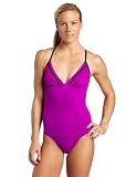 Speedo Women's Solid Clip Back Swimsuit