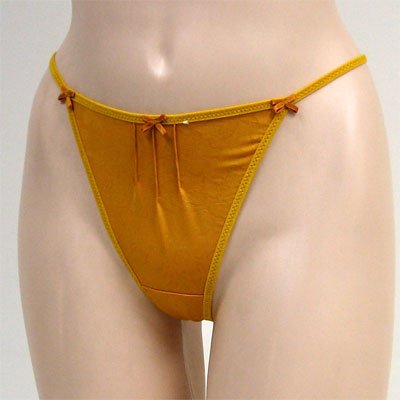 Venus 2 Pack $28 Satin Camel Floral Back Thong #0162 sz S M