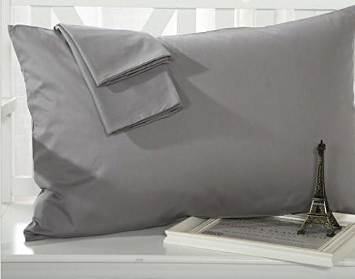 Comfort Collection 2-Pack Queen Size Pillowcases,300 Thread Count ,100% Cotton - Dark Grey