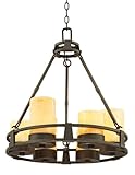 IMAGE OF Sunset Onyx Stone 6-Light Faux Candle Chandelier