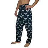 Mens MLB Seattle Mariners Cotton Thermal Sleepwear / Pajama Pants - Dark Blue & Gray (Size: L)