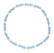 Anklet - A62 - Stretch - 4mm Swarovski (tm) Crystal and Silver Tone Heishi Beads ~ Aqua