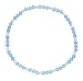 Anklet - A87 - Stretch - 4mm Swarovski (TM) Crystal and Heishi Beads - 8-1/2" for Smaller Ankles ~ Aqua