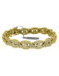 14k Yellow Gold 3.83 Carat Round Diamond Tennis Bracelet