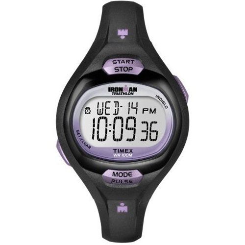 Timex Women's T5K187 Blue Resin Quartz Watch with Grey Dial