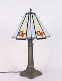 Georgia Tech Yellow Jackets Stained Glass Lamp with Logo Panels