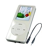 Pocket Techie xGloss 2GB MP3/MP4/PMP Player with a 1.8 OLED Display and a Built in FM Radio, in White ***includes a 2.5mm to 3.5mm earphone adaptor***
