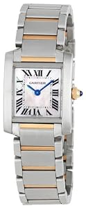 Cartier Tank Francaise 18kt Rose Gold and Steel Pink Mother-of-Pearl Ladies Watch W51027Q4