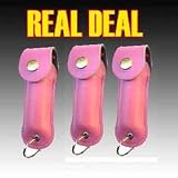 Worlds Hottest 17% 1/2 oz Pink Pepper Spray; 3 Pack Pepper Spray Lot