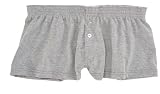 Gray Jersey Cotton Girl Boxers Mini Itty Bitty Shorts 1 Inseam, Covered elastic waist, 100% cotton, available in 5 adult sizes