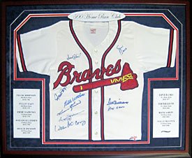 500 Home Run Club Autographed / Signed Framed Atlanta Braves Jersey (James Spence)