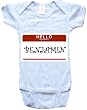 HELLO MY NAME IS BENJAMIN - Name-series - White Or Blue Onesie / Baby T-shirt