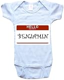 HELLO MY NAME IS BENJAMIN - Name-series - White Or Blue Onesie / Baby T-shirt