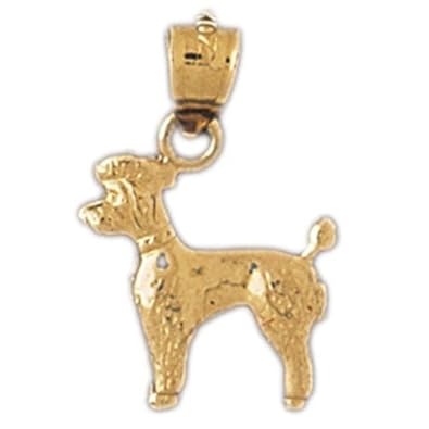 Cheap Girls Jewelry Dazzlers Solid 14k Gold Poodle Dog Charm Pendant Available in three colors from jewelsberry (weights: 1.4 grams only) For Sale