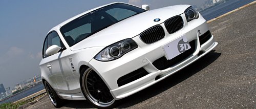 3D Design Front Lip Spoiler BMW 1 Series E82 M Sport 08+