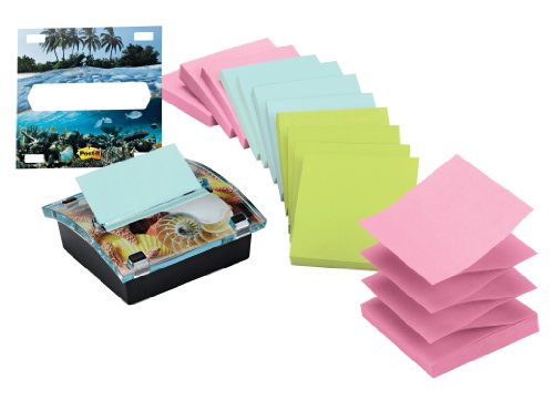 Post-it Pop-up Notes Dispenser Value Pack with Free Dispenser and Designer Insert for 3 x 3-Inches Notes, Pastel, 12-Pads On Sale