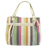 Coach Limited Edition Signature Legacy Stripe Glam Shopper Bag Purse Tote 19021 Multi