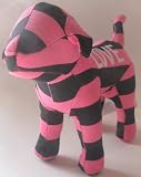 Victoria's Secret Pink Solid Plush Dog Pink and Black Striped