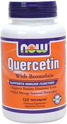 NOW Foods Quercetin W/Bromelain, 120 Vcaps