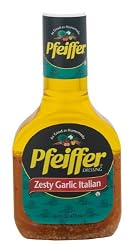 Pfeiffer Dressing, Zesty Garlic Italian, 16-Ounce Bottles (Pack of 6)