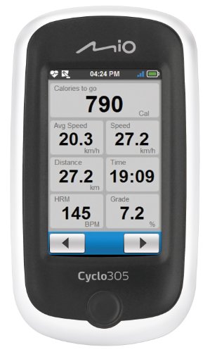 Mio 305E HR + C GPS Cycle Computer  - White/Black