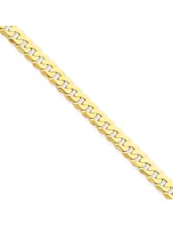 14k 4.6mm Beveled Curb Chain, Best Quality Free Gift Box Satisfaction Guaranteed
