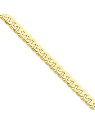 14k Yellow gold 4.6mm Beveled Curb Chain