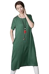 Summer 2015 Linen Short Sleeves  Dress