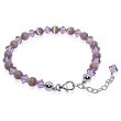 Made with Swarovski Elements&reg; Purple Cats Eye & Crystal .925 Sterling Silver 7" 7.5" 8" 8.5" 9" Adjustable Bracelet with Lobster Clasp