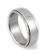 316L Stainless Steel Ring - Spinner - Roman Numerals (Sizes 7-13)stone - Width: 7mm (Sizes 8-12)