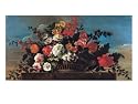Wicker Basket of Flowers Artists Giclee Poster Print by Jean-baptiste Belin De Fontenay, 18x24