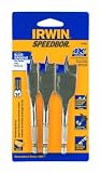 Irwin Industrial Tools 87950 Speebor Blue Groove Spade Bit Set, 3-Piece