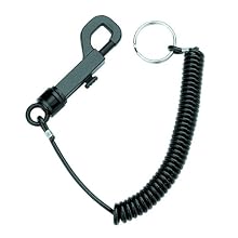 MMF Industries Snap Hook Security Clip with Coil, Black (201460004)