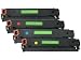 4-Pack ~ FULL SET of Remanufactured HP 128A (CE320BK/CE321C/CE322Y/CE323M) Toner Cartridges for HP LaserJet Pro CM1415fnw CP1525nw Printer