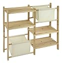 Holzregal / Schuhregal aus Holz / Badregal / Regalwand / Holz Regal mit Einlägern, Hi-90014