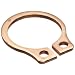Standard External Retaining Ring, Tapered Section, Axial Assembly, Alloy 25 Copper, Plain Finish, 3/8" Shaft Diameter, 0.025" Thick, Made in US (Pack of 10)