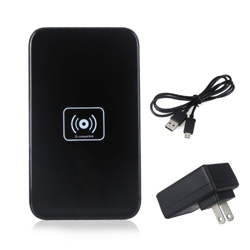 Docooler Qi Wireless Charger Transmitter Charging Pad/Mat/Plate for Nokia Lumia 920 Nexus 4/5 Patented Heat Dissipation (Black)
