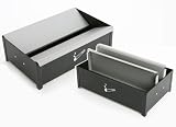 from Cheaper Online Ltd Heavy Duty Swing Top Floor Ashtray Black / Grey