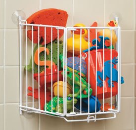TRAP DOOR bath tub TOY BIN kids shower storage caddy
