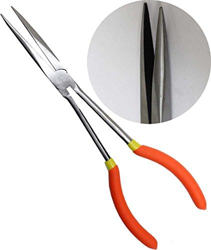 Heavy Duty Extra Long 11"" Plier - 45 Bent Long Nose